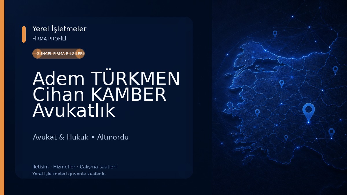 Adem TÜRKMEN Cihan KAMBER Avukatlık Ortaklığı- Arabuluculuk Avukat & Hukuk