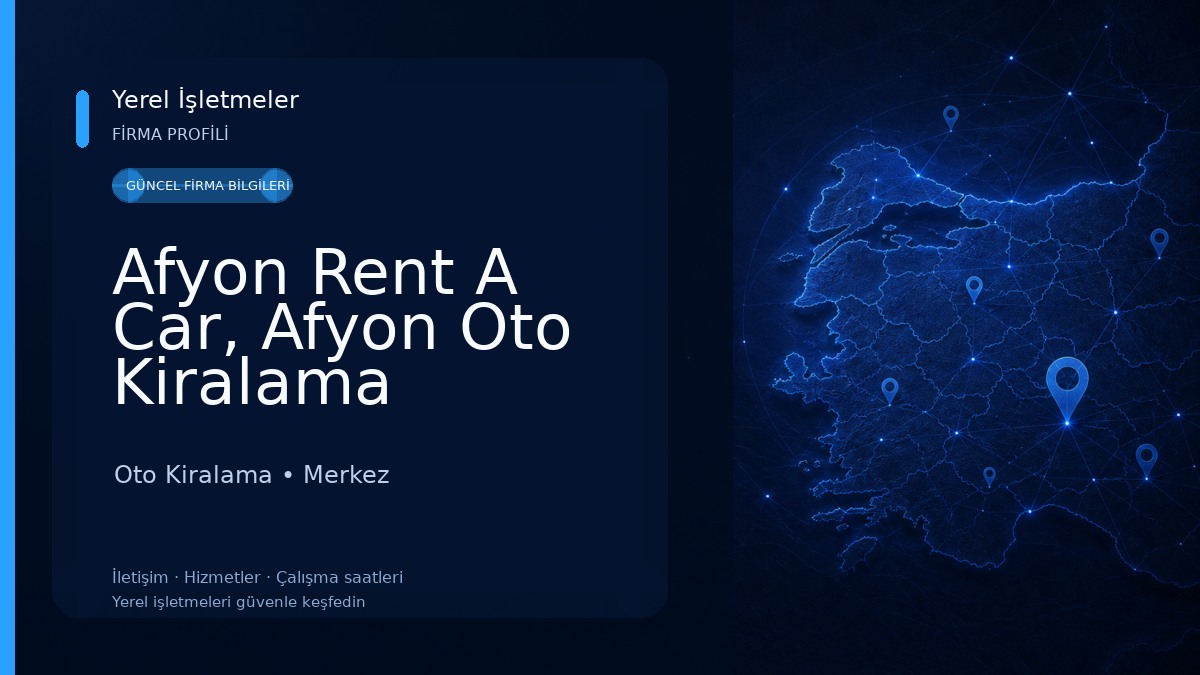 Afyon Rent A Car, Afyon Oto Kiralama Samancıoğlu Oto Kiralama