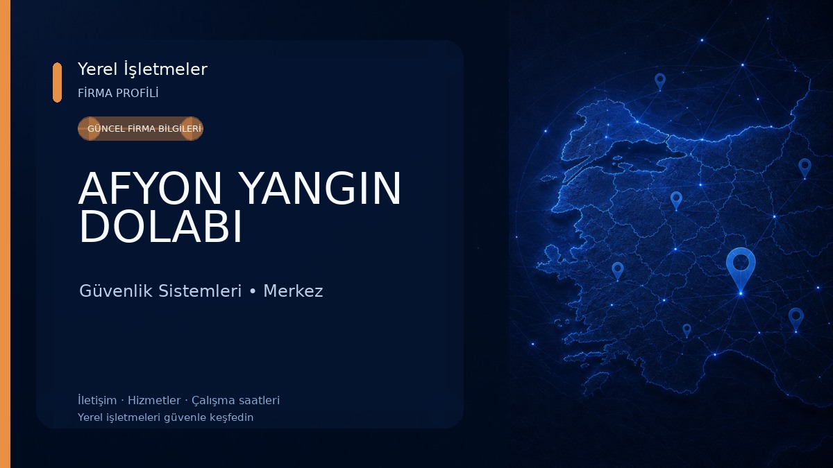 AFYON YANGIN DOLABI Güvenlik Sistemleri