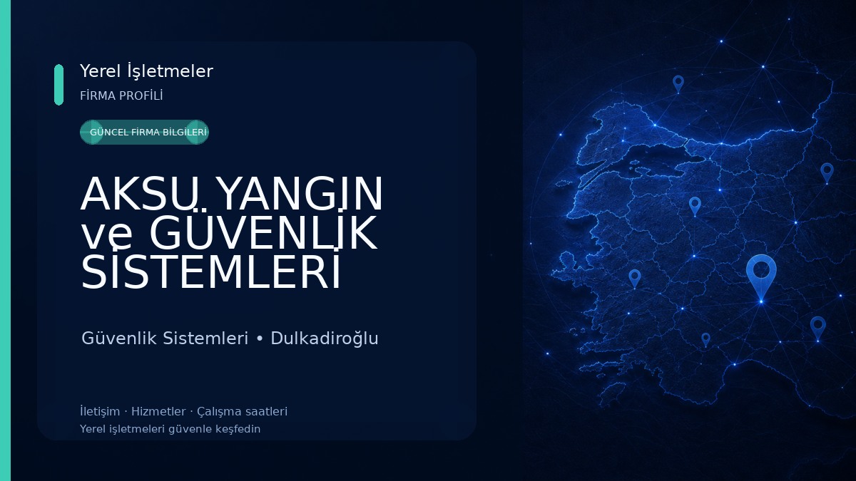 AKSU YANGIN ve GÜVENLİK SİSTEMLERİ SINAİ TIBBİ GAZLAR LTD.ŞTİ Güvenlik Sistemleri