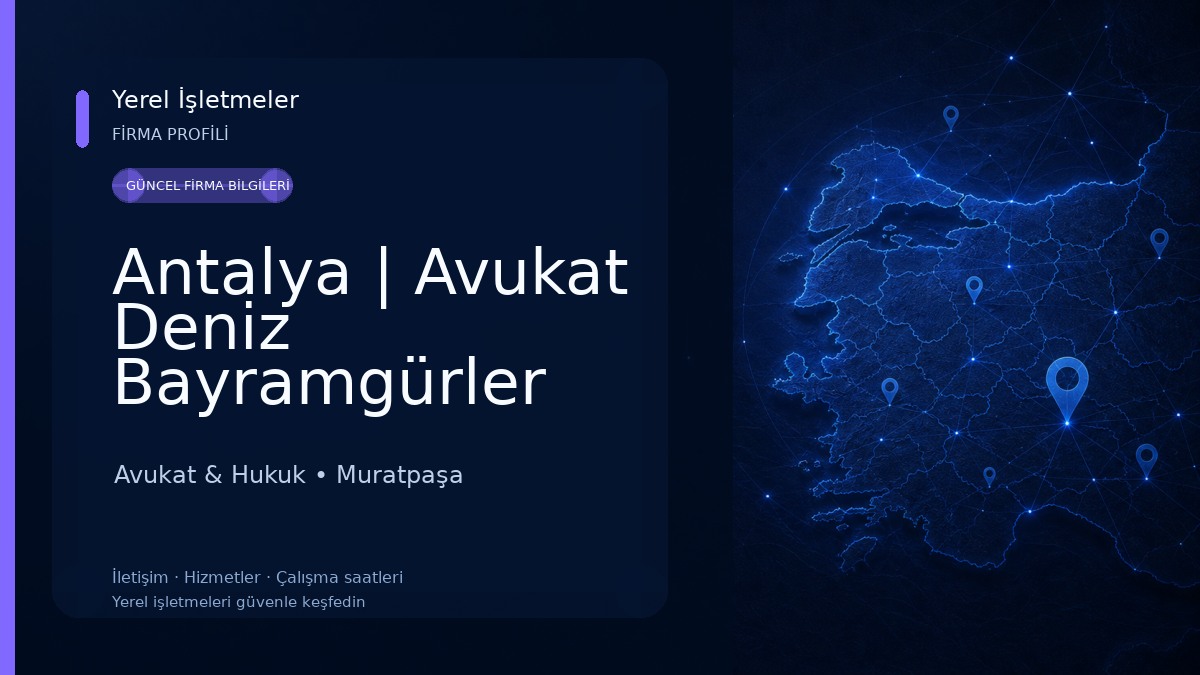 Antalya | Avukat Deniz Bayramgürler Kira Tahliye İcra Araç Değer Kaybı Tazminat Miras Boşanma Trafik Kazası Avukat & Hukuk