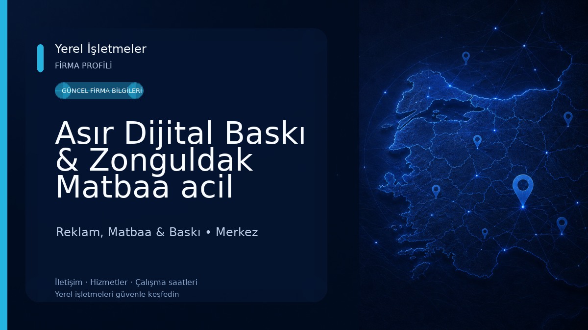 Asır Dijital Baskı & Zonguldak Matbaa acil kaşe Reklam, Matbaa & Baskı