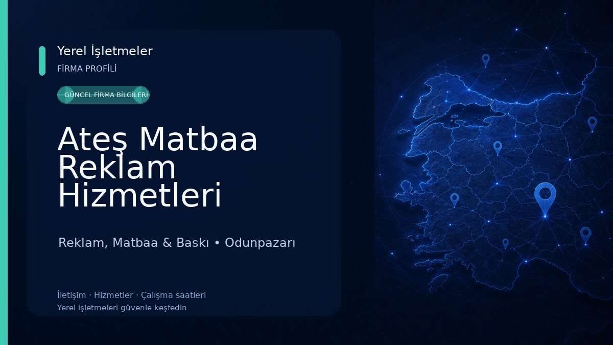 Ateş Matbaa Reklam Hizmetleri 