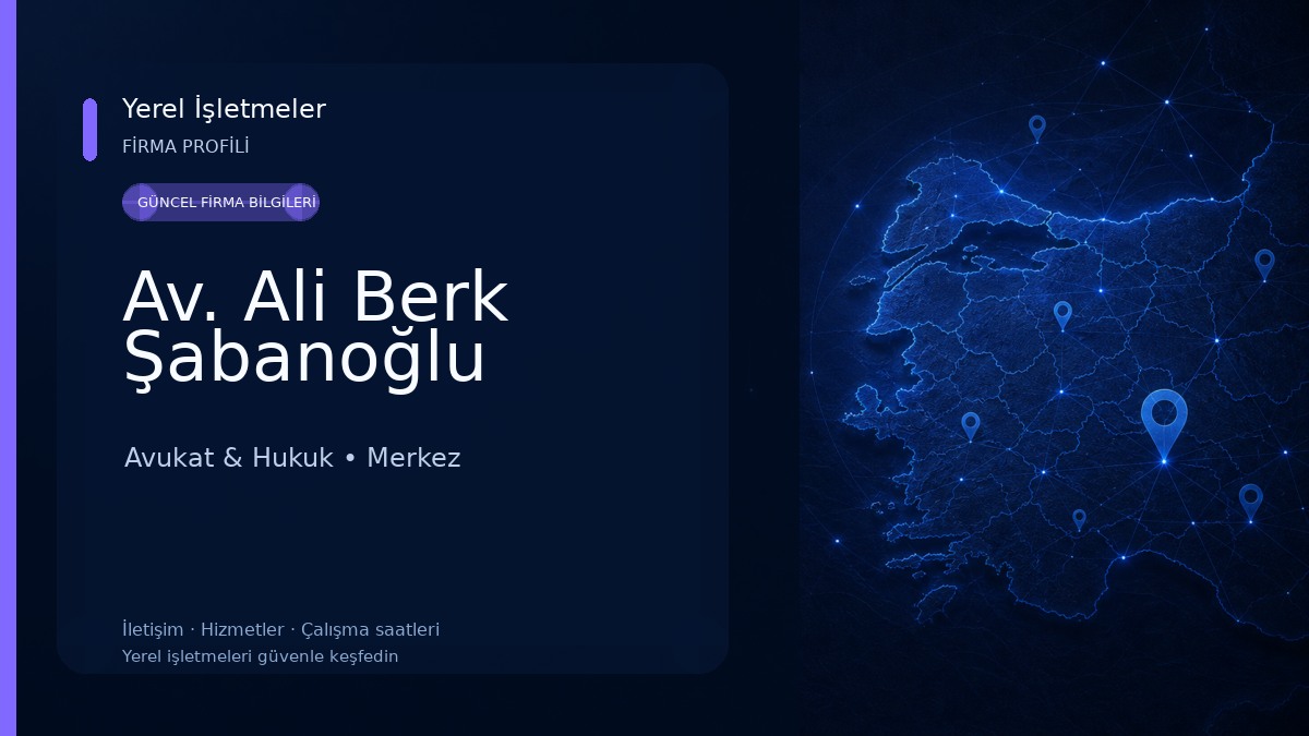 Av. Ali Berk Şabanoğlu