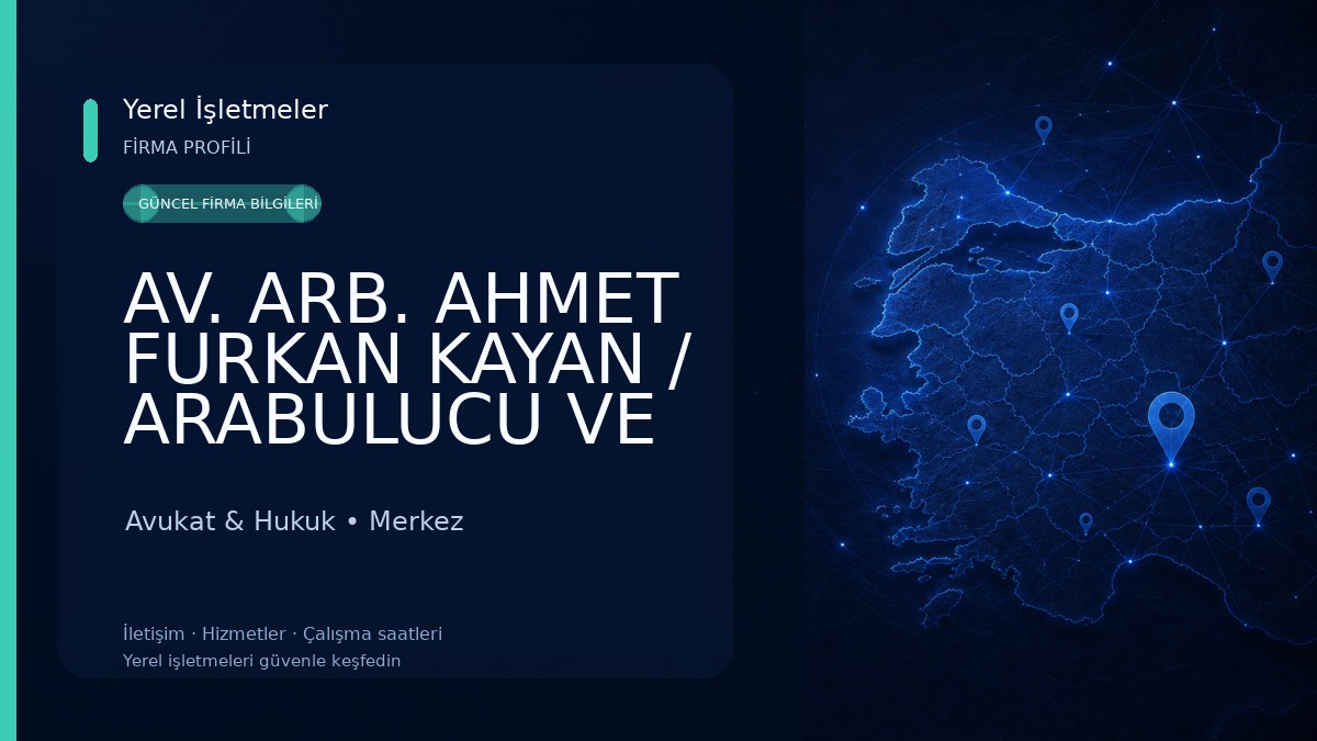 AV. ARB. AHMET FURKAN KAYAN / ARABULUCU VE AVUKAT / Çanakkale Arabulucu ve Avukat | Hukuk Bürosu