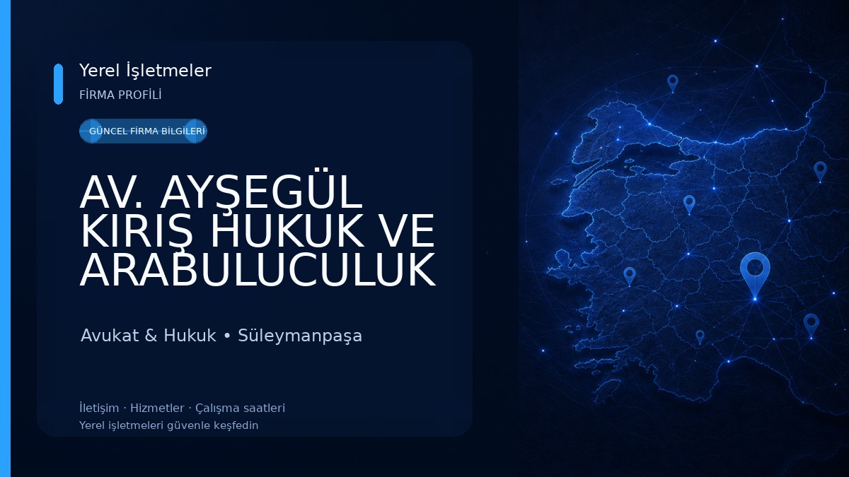 AV. AYŞEGÜL KIRIŞ HUKUK VE ARABULUCULUK BÜROSU Avukat & Hukuk