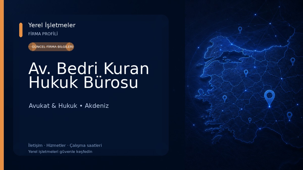 Av. Bedri Kuran Hukuk Bürosu Avukat & Hukuk