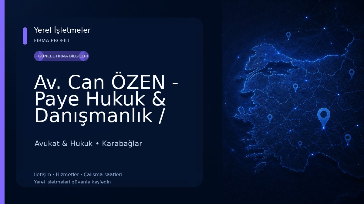 Av. Can ÖZEN - Paye Hukuk & Danışmanlık / İzmir Ağır Ceza Avukatı, İzmir Ceza Avukatı - İzmir Avukat 