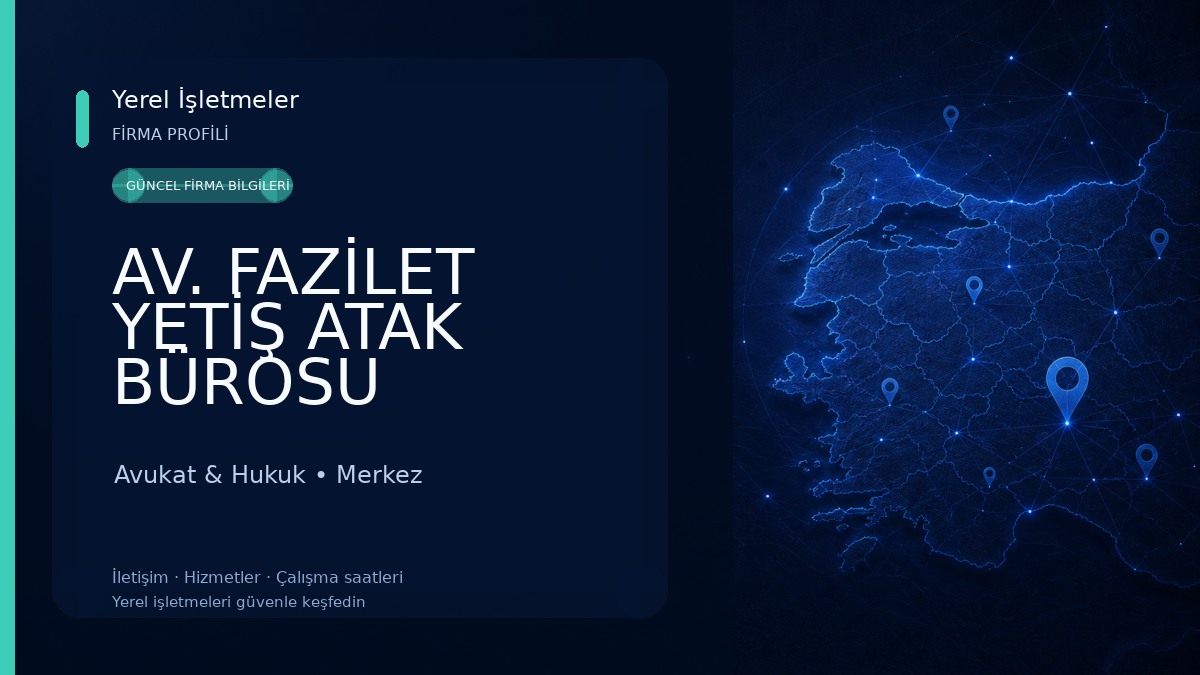 AV. FAZİLET YETİŞ ATAK BÜROSU Avukat & Hukuk
