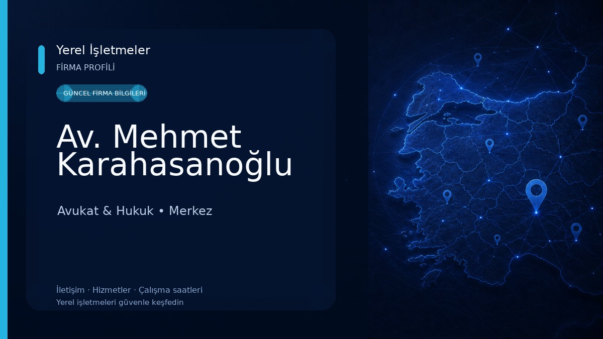 Av. Mehmet Karahasanoğlu Avukat & Hukuk