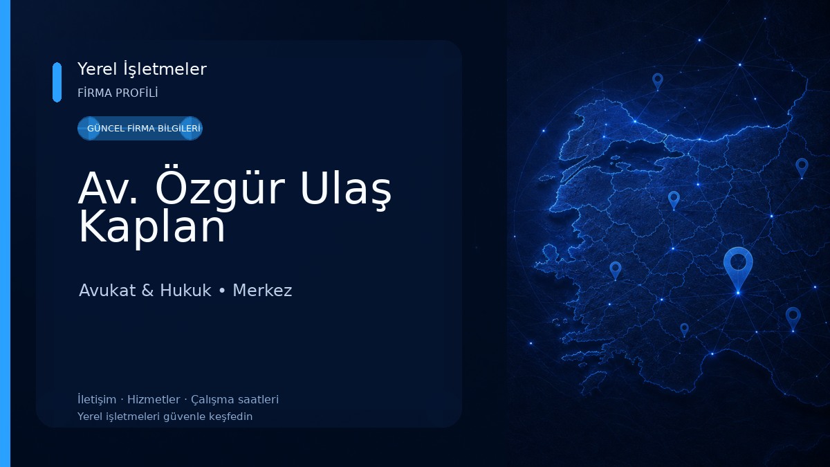 Av. Özgür Ulaş Kaplan Avukat & Hukuk