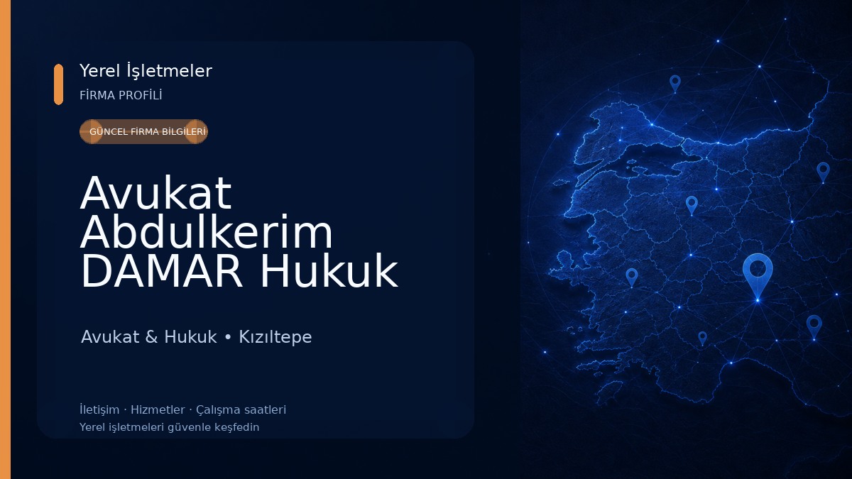 Avukat Abdulkerim DAMAR Hukuk Bürosu