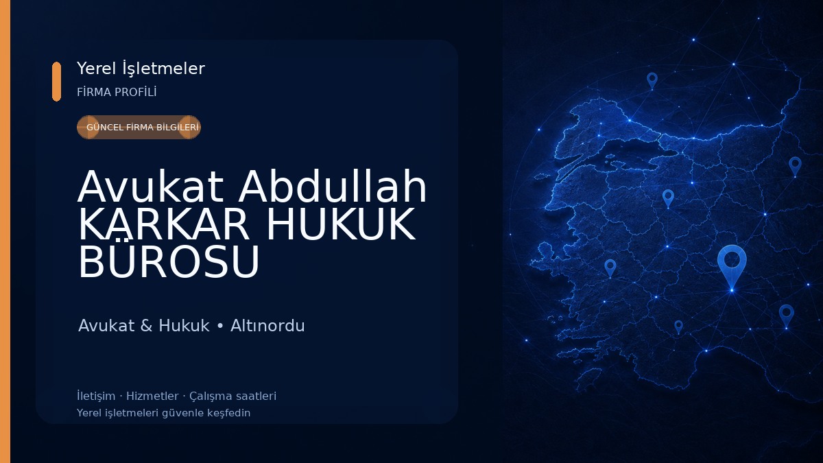 Avukat Abdullah KARKAR HUKUK BÜROSU Avukat & Hukuk