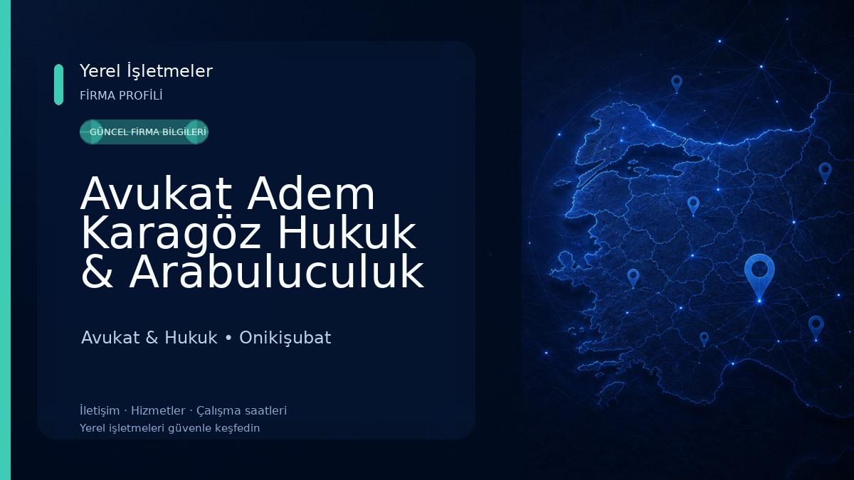 Avukat Adem Karagöz Hukuk & Arabuluculuk & Danışmanlık Bürosu Avukat & Hukuk