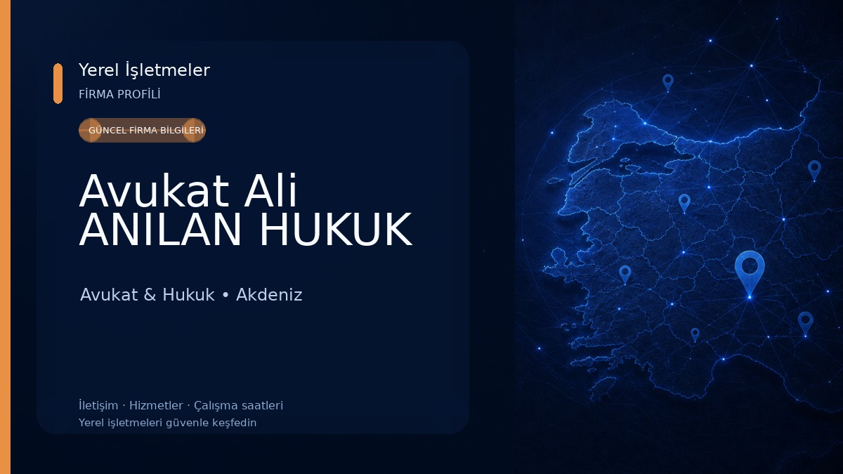 Avukat Ali ANILAN HUKUK 