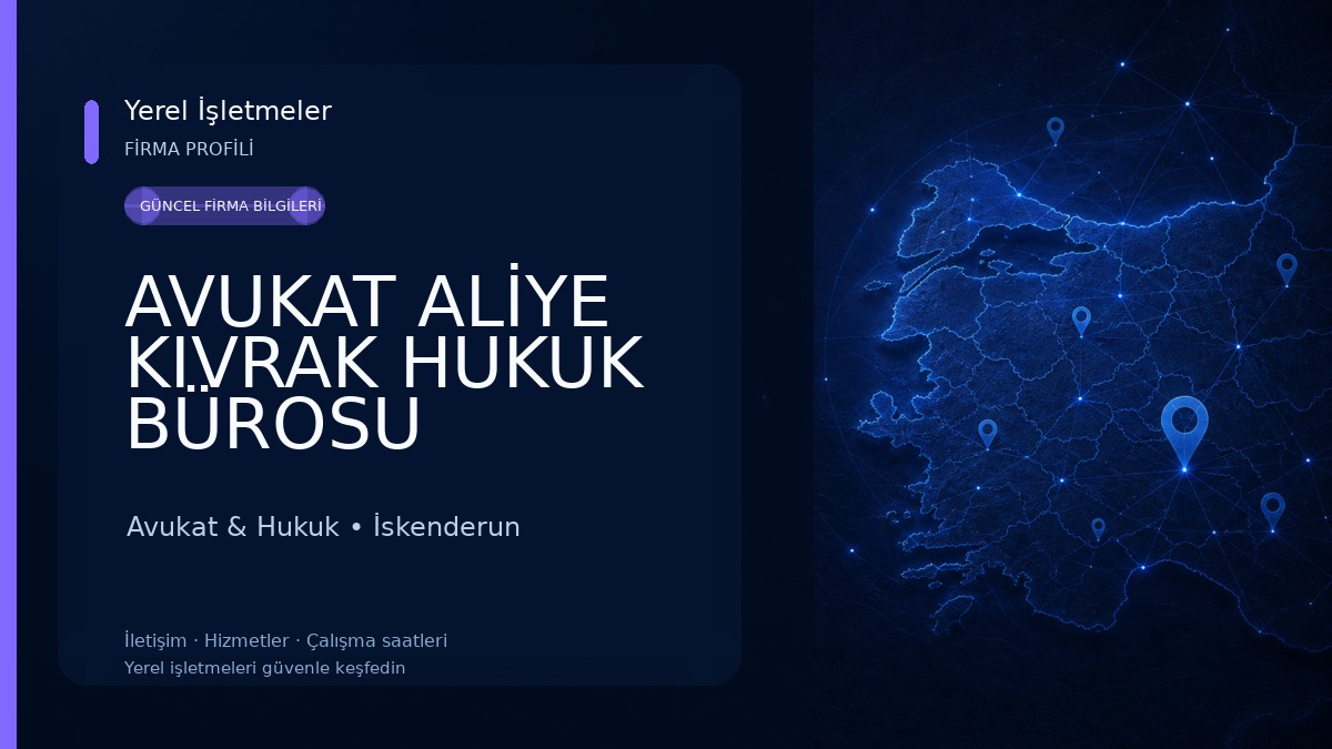 AVUKAT ALİYE KIVRAK HUKUK BÜROSU Avukat & Hukuk