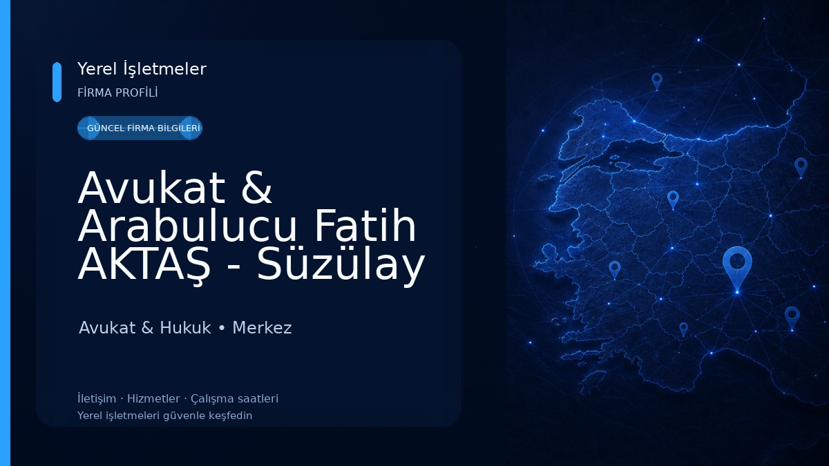 Avukat & Arabulucu Fatih AKTAŞ - Süzülay YİĞİTSOY AKTAŞ | Yozgat Avukat | Boşanma Avukatı | Ceza Avukatı | İcra Avukatı