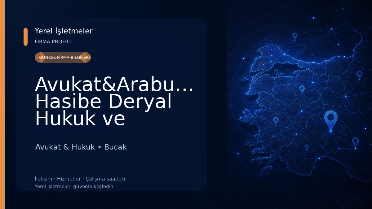 Avukat&Arabulucu Hasibe Deryal Hukuk ve Danışmanlık Avukat & Hukuk
