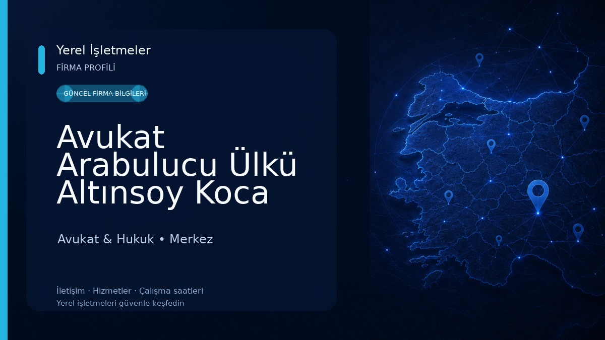 Avukat Arabulucu Ülkü Altınsoy Koca Avukat & Hukuk