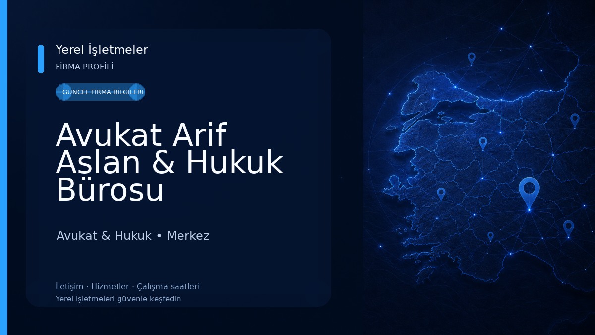 Avukat Arif Aslan & Hukuk Bürosu Avukat & Hukuk