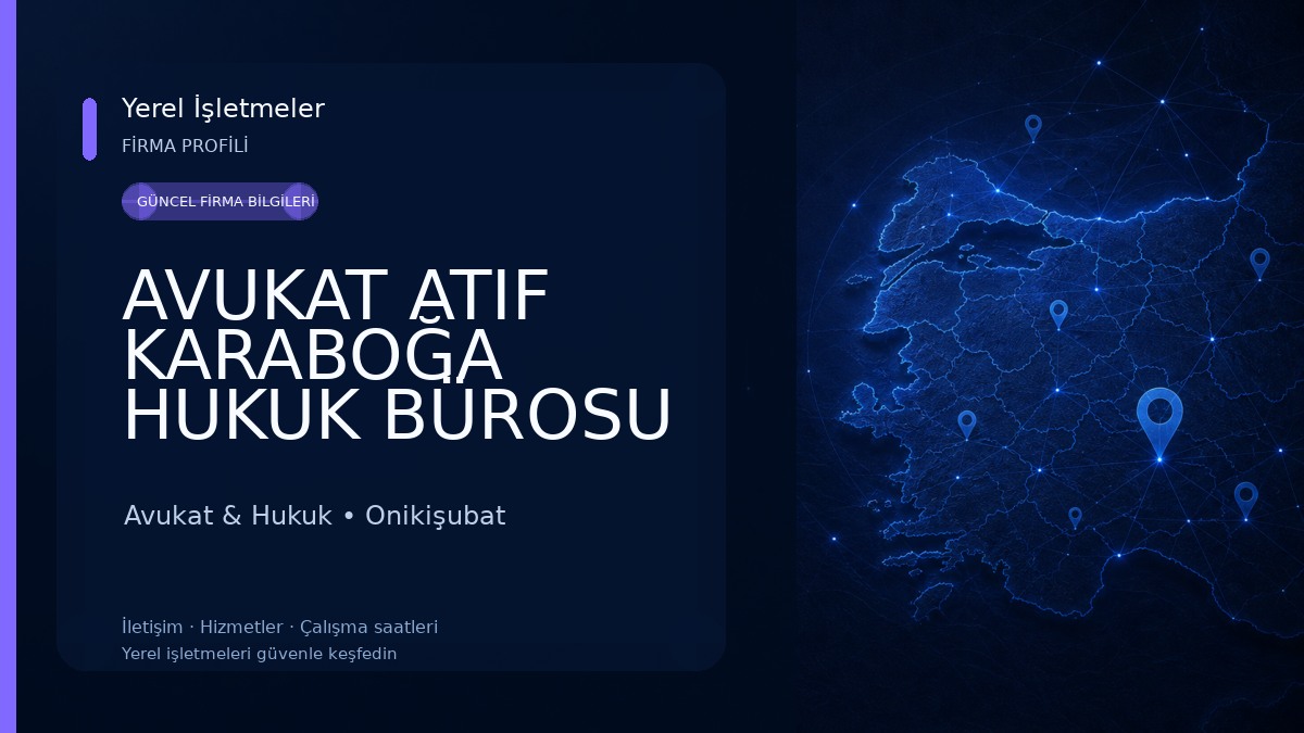 AVUKAT ATIF KARABOĞA HUKUK BÜROSU Avukat & Hukuk