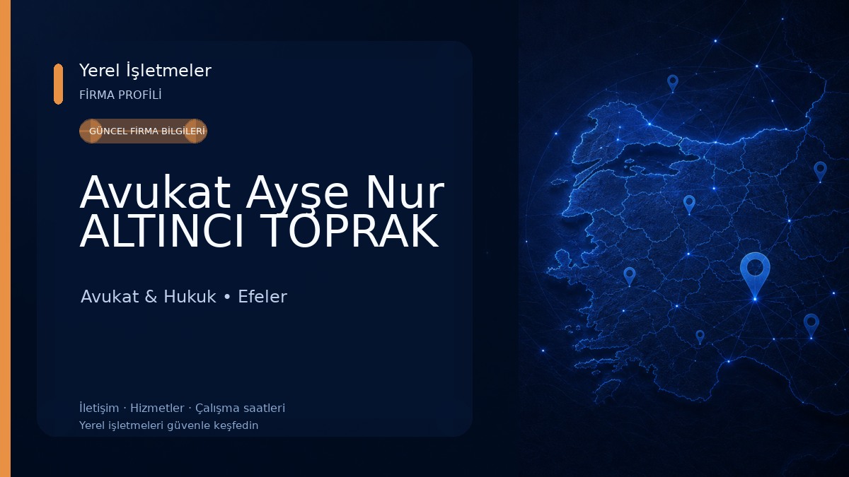 Avukat Ayşe Nur ALTINCI TOPRAK 