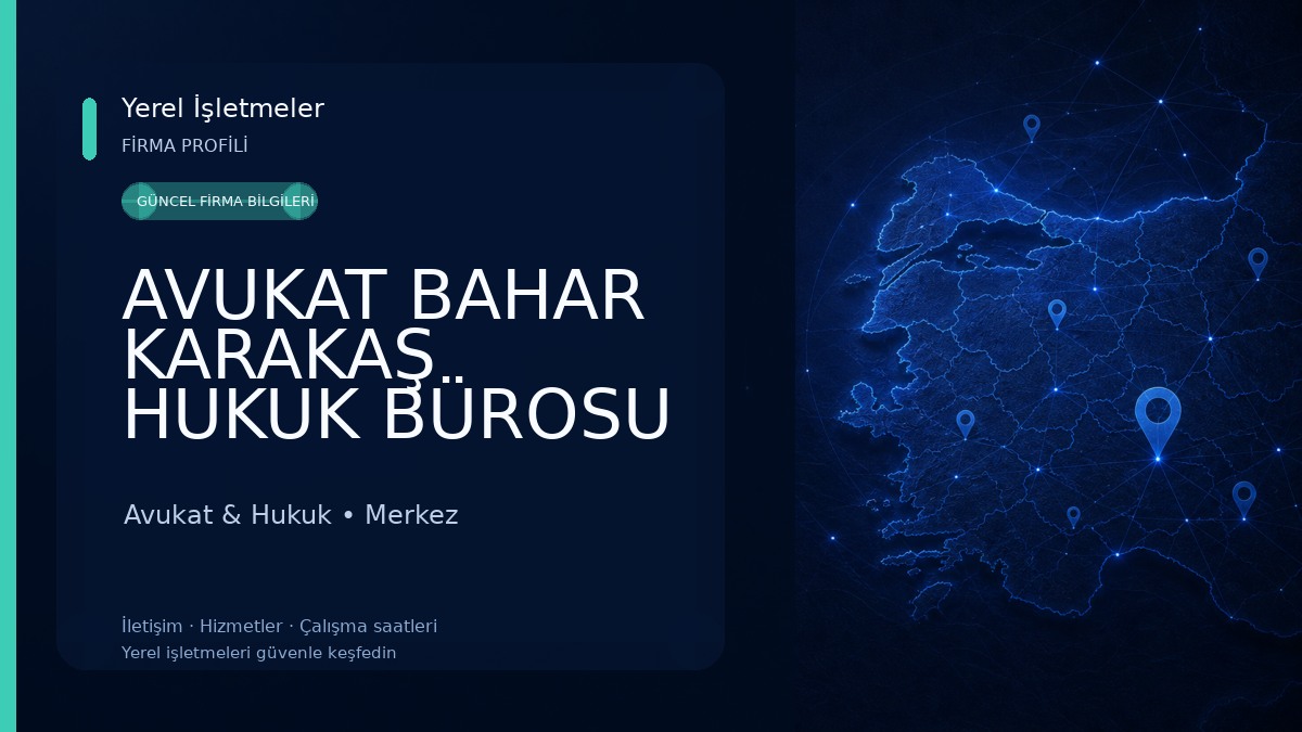 AVUKAT BAHAR KARAKAŞ HUKUK BÜROSU Avukat & Hukuk
