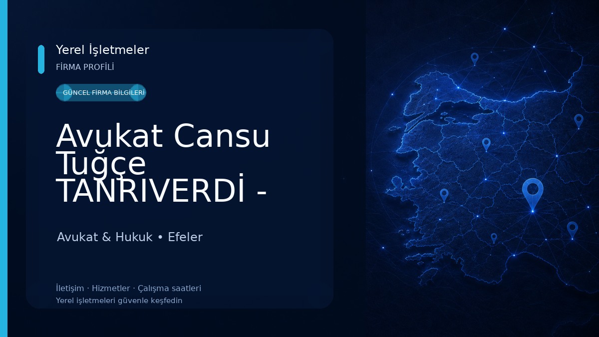 Avukat Cansu Tuğçe TANRIVERDİ - Aydın Boşanma Avukatı-Ceza Avukatı-İş Avukatı-İcra Avukat-Miras Avukatı-Tazminat Aydın