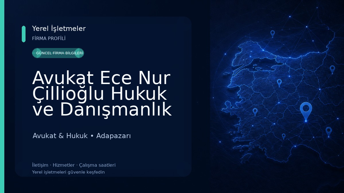 Avukat Ece Nur Çillioğlu Hukuk ve Danışmanlık Avukat & Hukuk