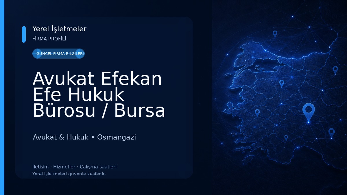 Avukat Efekan Efe Hukuk Bürosu / Bursa Ceza Avukatı Avukat & Hukuk