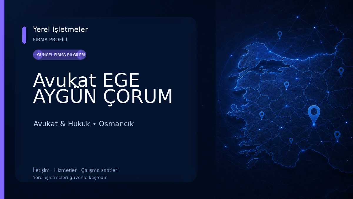 Avukat EGE AYGÜN ÇORUM 