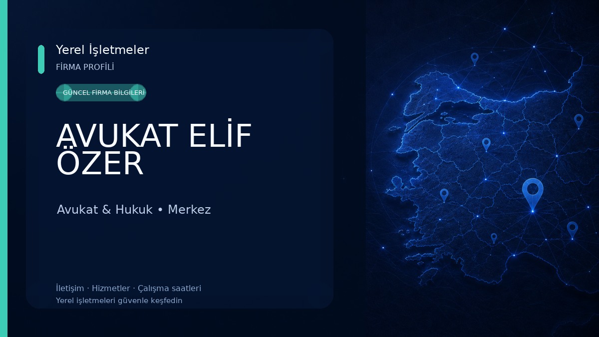 AVUKAT ELİF ÖZER 