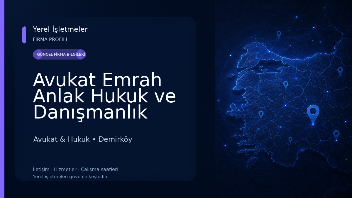 Avukat Emrah Anlak Hukuk ve Danışmanlık Bürosu Avukat & Hukuk