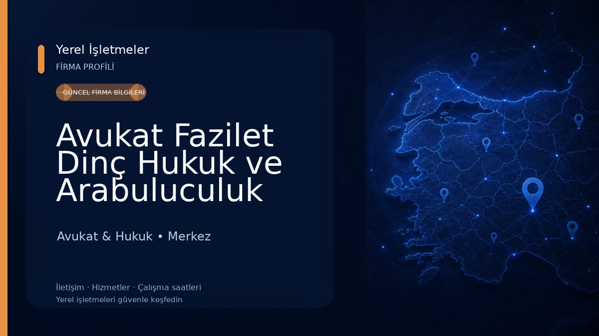 Avukat Fazilet Dinç Hukuk ve Arabuluculuk Bürosu Avukat & Hukuk