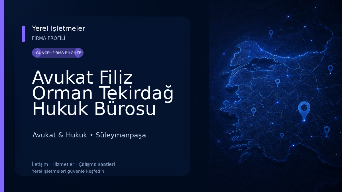 Avukat Filiz Orman Tekirdağ Hukuk Bürosu Avukat & Hukuk