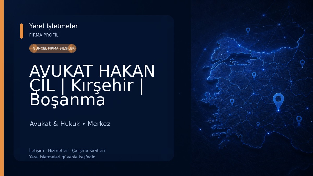AVUKAT HAKAN ÇİL | Kırşehir | Boşanma Avukatı | Ceza Avukatı | Kamulaştırma Avukatı | Tazminat Avukatı Avukat & Hukuk