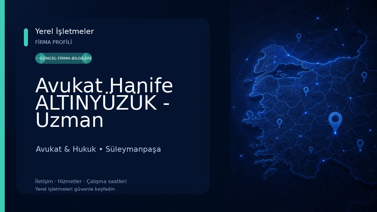Avukat Hanife ALTINYÜZÜK - Uzman Arabulucu Avukat & Hukuk