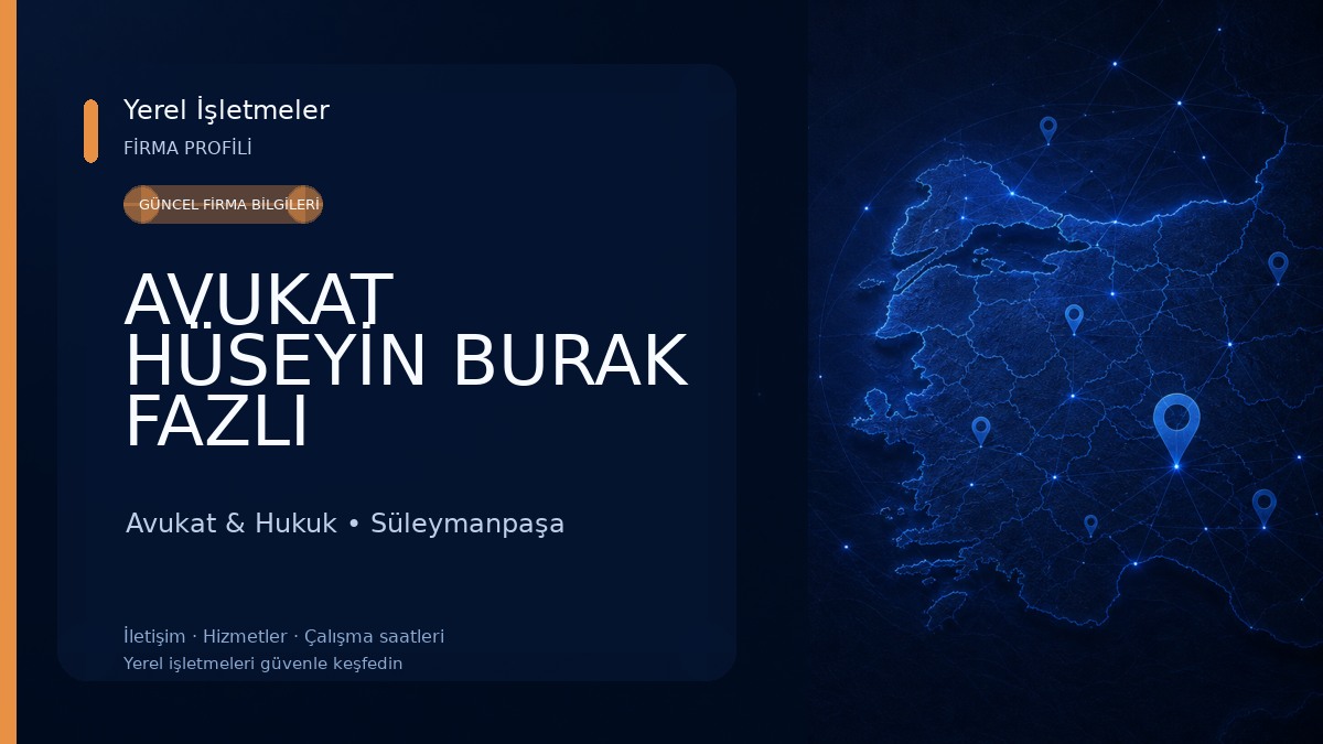 AVUKAT HÜSEYİN BURAK FAZLI Avukat & Hukuk