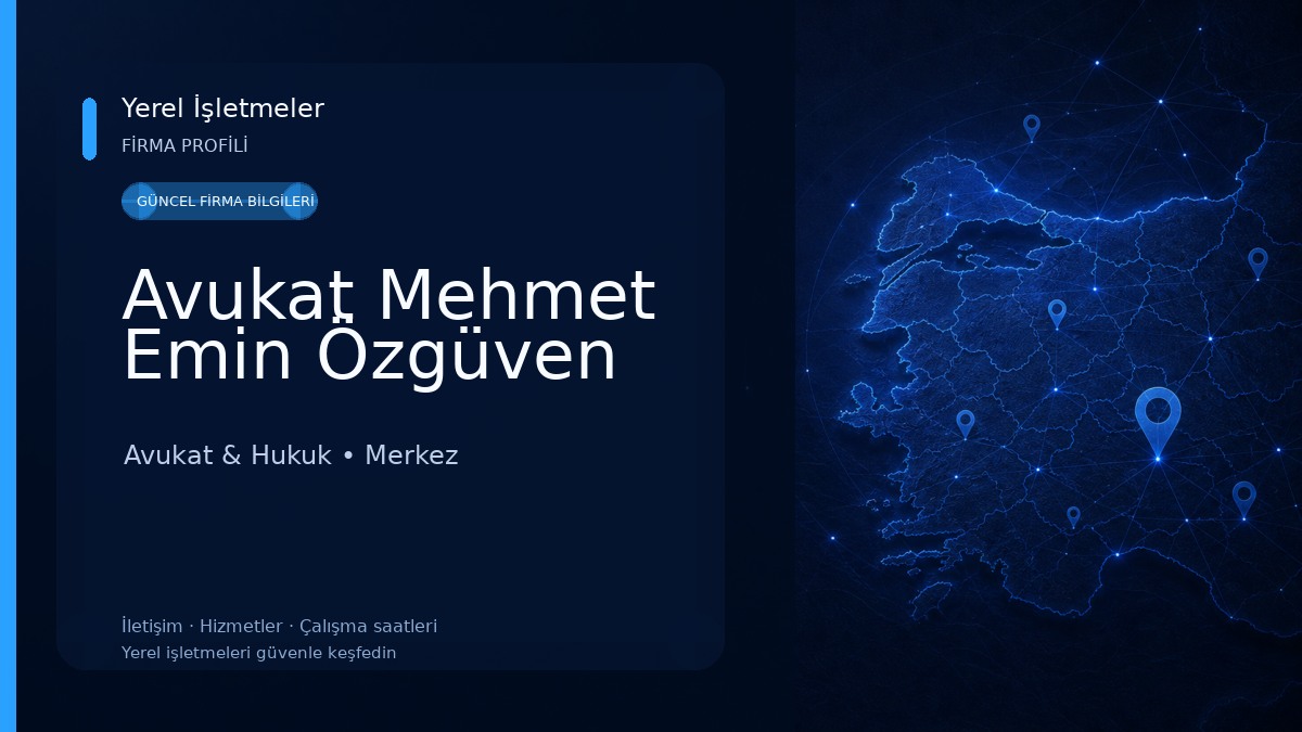 Avukat Mehmet Emin Özgüven Avukat & Hukuk