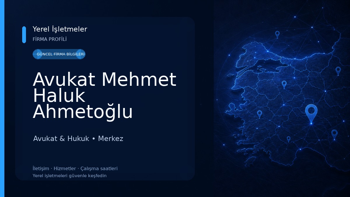 Avukat Mehmet Haluk Ahmetoğlu Hukuk & Danışmanlık 