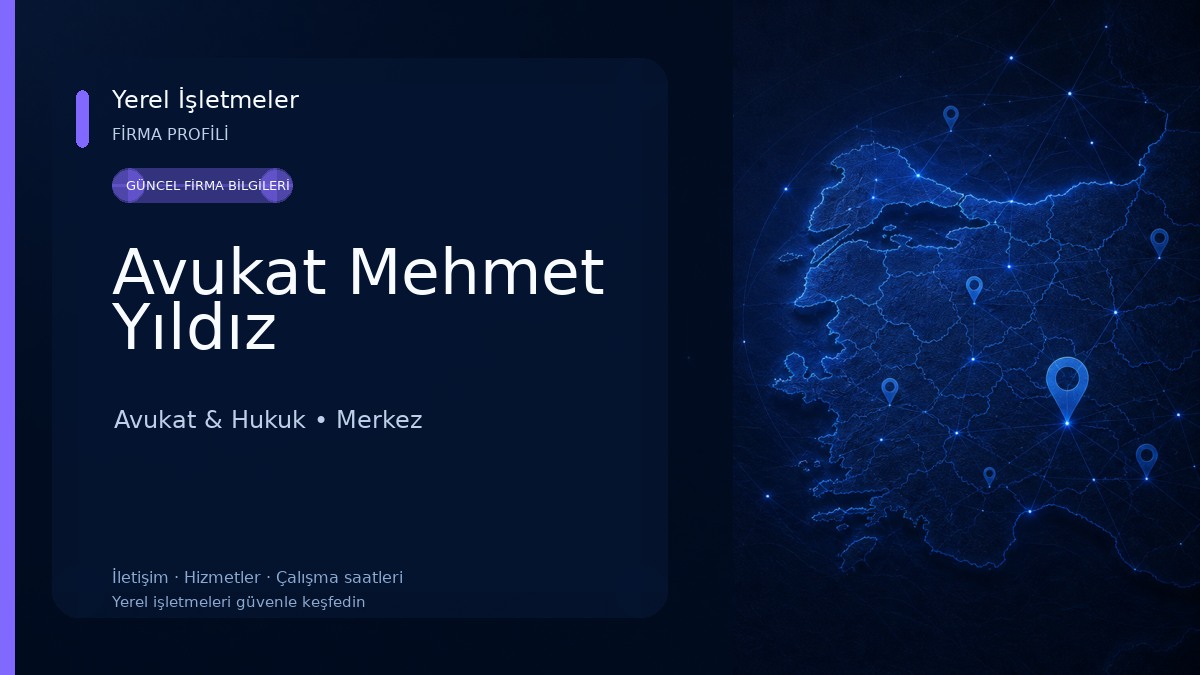 Avukat Mehmet Yıldız Avukat & Hukuk