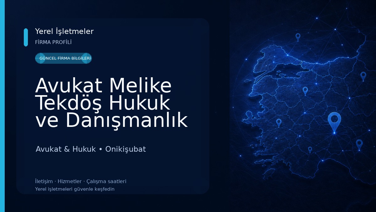 Avukat Melike Tekdöş Hukuk ve Danışmanlık