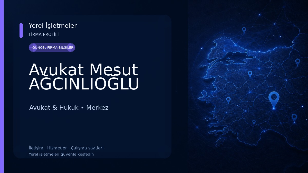 Avukat Mesut AĞCINLIOĞLU 