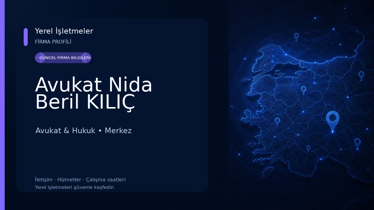 Avukat Nida Beril KILIÇ Avukat & Hukuk