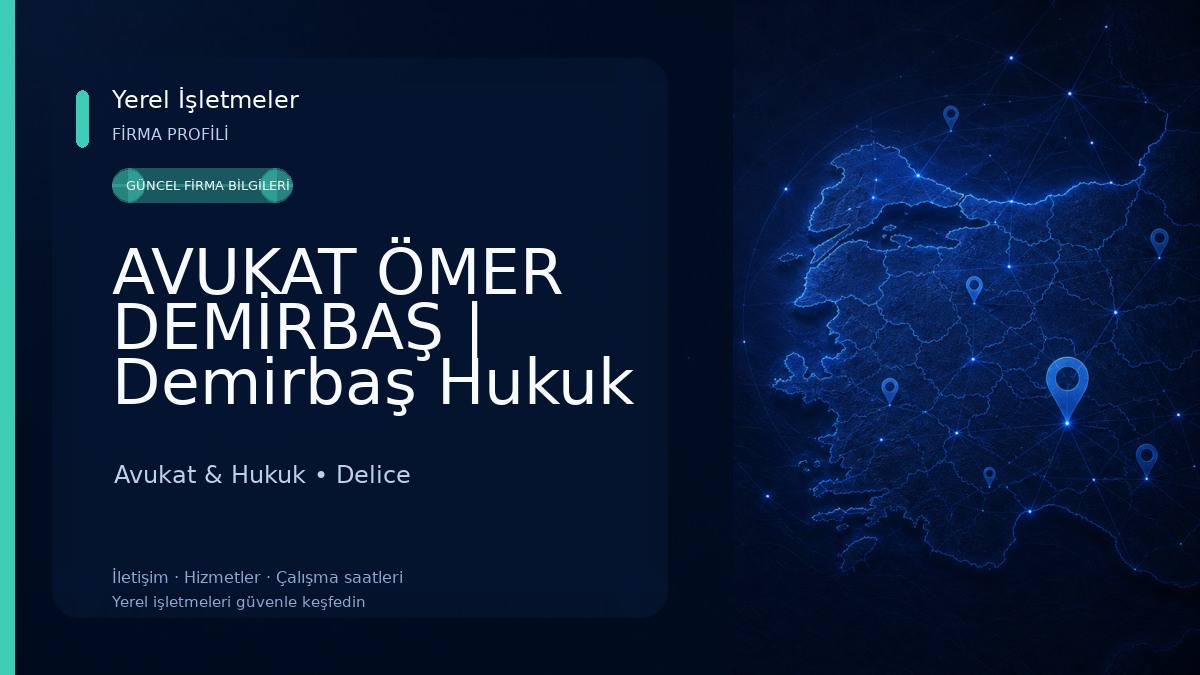 AVUKAT ÖMER DEMİRBAŞ | Demirbaş Hukuk & Danışmanlık