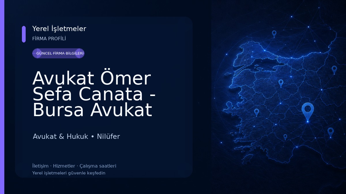 Avukat Ömer Sefa Canata - Bursa Avukat 
