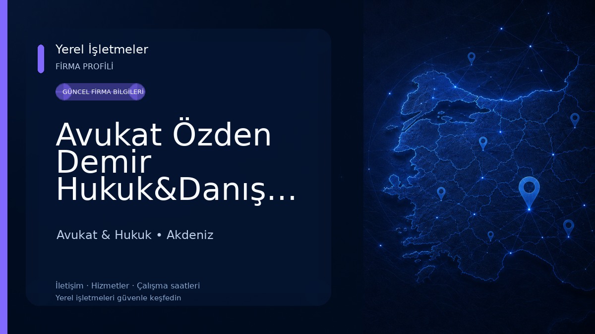 Avukat Özden Demir Hukuk&Danışmanlık Ofisi | Mersin Araç Değer Kaybı Avukatı | Mersin İşçilik Alacak Avukatı | Ceza Avukatı