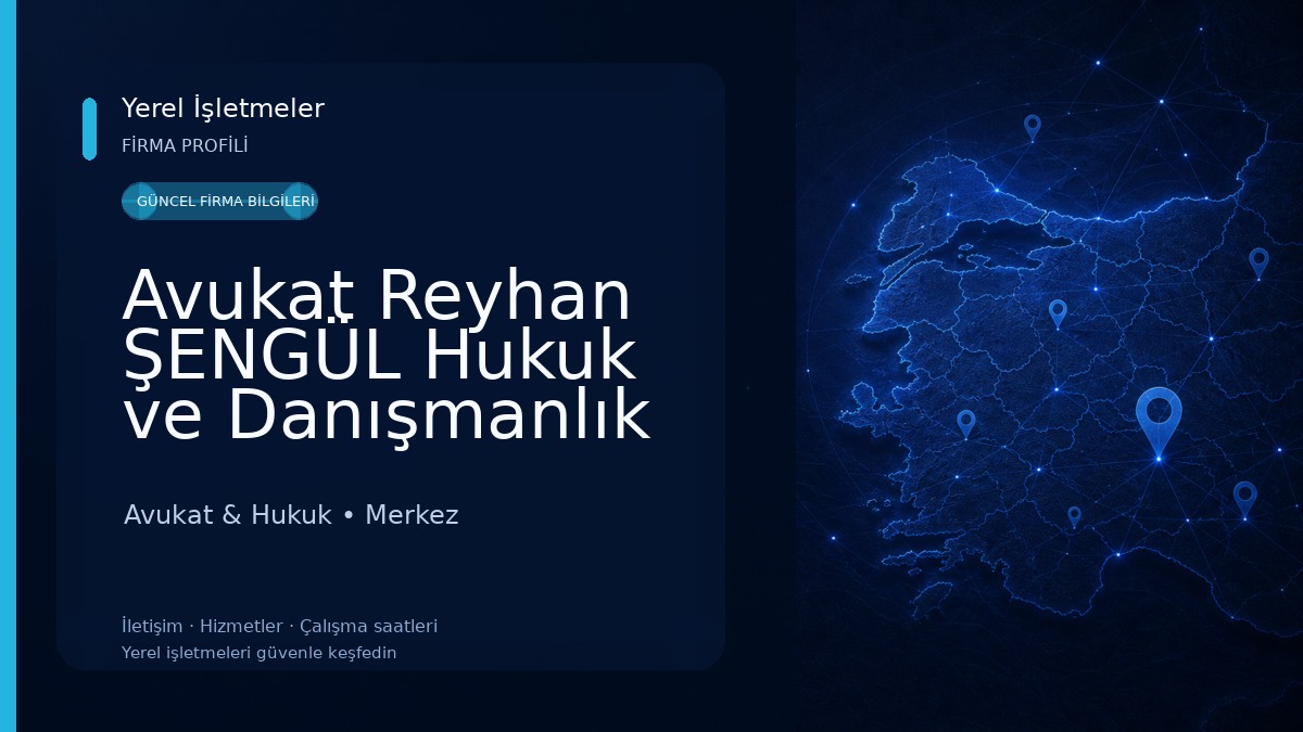 Avukat Reyhan ŞENGÜL Hukuk ve Danışmanlık Avukat & Hukuk