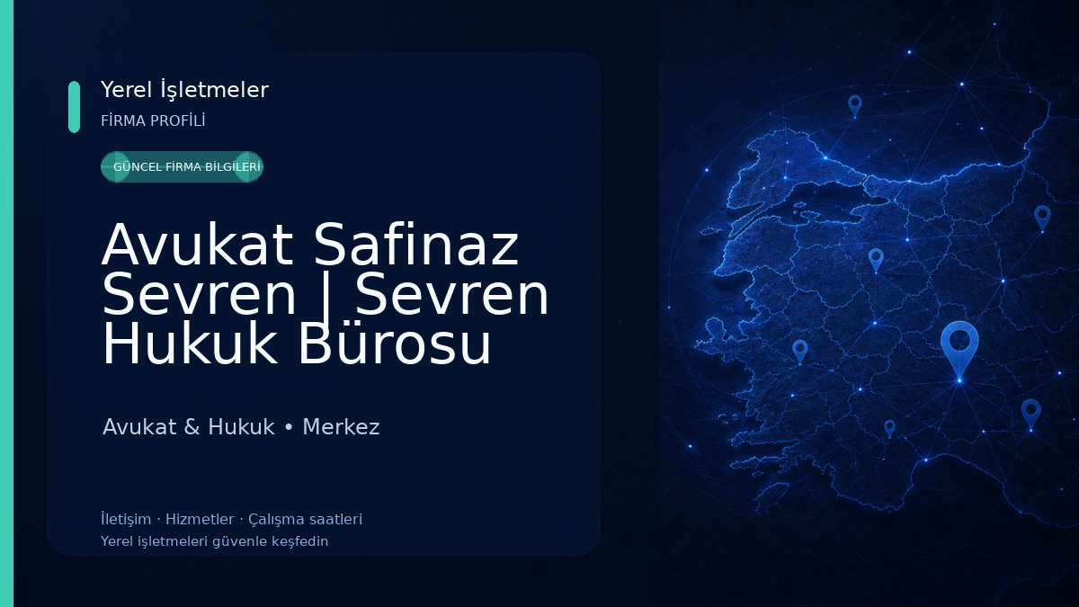 Avukat Safinaz Sevren | Sevren Hukuk Bürosu Tokat Avukatları