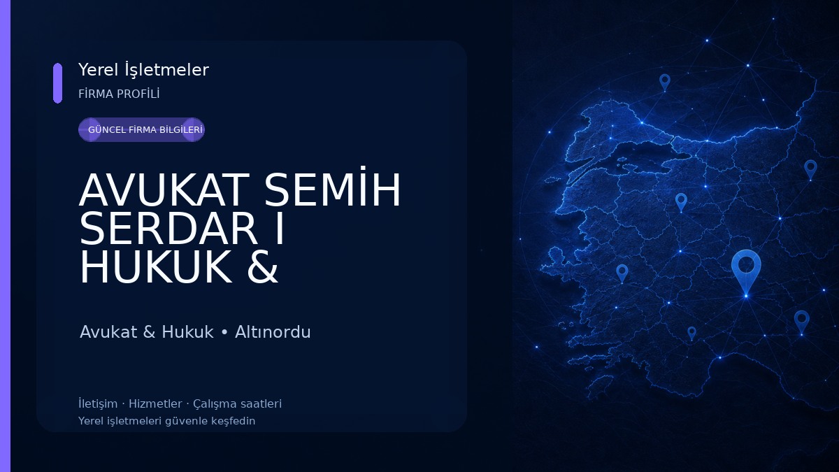 AVUKAT SEMİH SERDAR I HUKUK & ARABULUCULUK BÜROSU